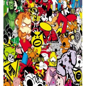 Stickerbomb TLK-101 polepová fólie 152x1000cm - interiér/exteriér TLK-101-100