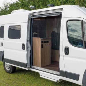 Dveře s ochranou proti hmyzu, skládané REMIcare II Van pro Fiat Ducato vysoký/dlouhý, pro pravostranné řízení 310632