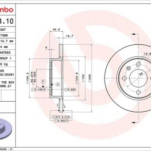 Brzdový kotouč BREMBO 08.5243.10