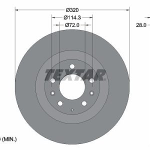 Brzdový kotouč TEXTAR 92203403 Brzdový kotouč TEXTAR 92203403