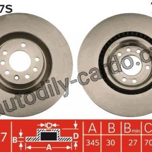 Brzdový kotouč TRW DF4767S – OPEL VECTRA C 2,8V6 TURBO Brzdový kotouč TRW DF4767S – OPEL VECTRA C 2,8V6 TURBO