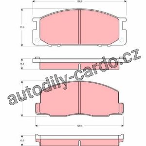 Sada brzdových destiček TRW GDB3130 – TOYOTA LITEAC