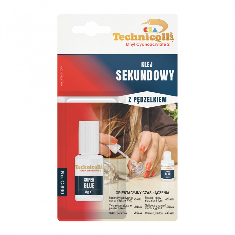 Lepidlo sekundové se štětečkem TECHNICQLL 8g 721732 Lepidlo sekundové se štětečkem TECHNICQLL 8g 721732