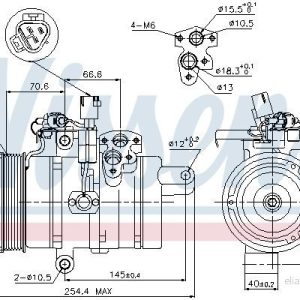 Kompresor klimatizace NISSENS 89607 Kompresor klimatizace NISSENS 89607
