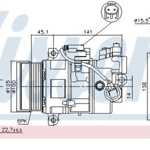 Kompresor klimatizace NISSENS 89043 Kompresor klimatizace NISSENS 89043