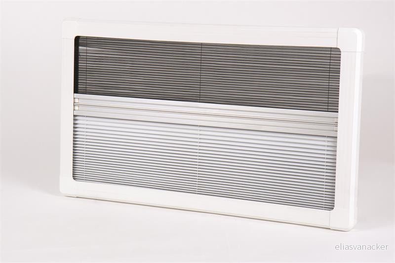 Roleta zatemňovací s moskytiérou Carbest RW Style 1200 × 300 mm (vnitřní hliníkový rám s plisovaným zatemněním a magnetickým uzávěrem pro výklopná i posuvná okna) 304206