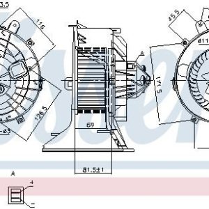 Vnitřní ventilátor NISSENS 87401 Vnitřní ventilátor NISSENS 87401