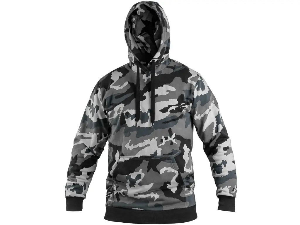 Mikina s kapucí ARYN, šedo-bílá (maskáč), vel. 3XL 739463