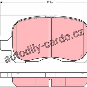 Sada brzdových destiček TRW GDB3204 – TOYOTA COROLLA