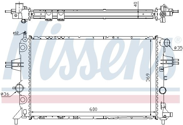 Chladič motoru NISSENS 63249A