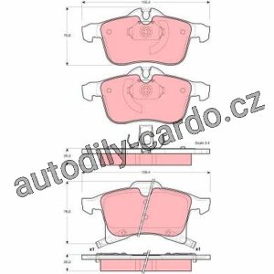 Sada brzdových destiček TRW GDB1562 – OPEL MERIVA