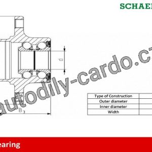 Náboj zadního kola FAG 713644850 – OPEL CORSA D 1.0-1.4 / 1.3CDTI-1.7CDTI 06-