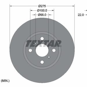 Brzdový kotouč TEXTAR 92156200 Brzdový kotouč TEXTAR 92156200