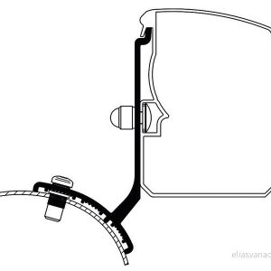 Adaptér montážní Thule pro markýzu Omnistor 3200 (pro Renault Trafic, Opel Vivaro, Fiat Talento a Nissan NV300, sada 2 ks) 312484