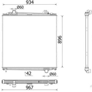 MH CR 103 000P chladič vody MAHLE MH CR 103 000P chladič vody MAHLE