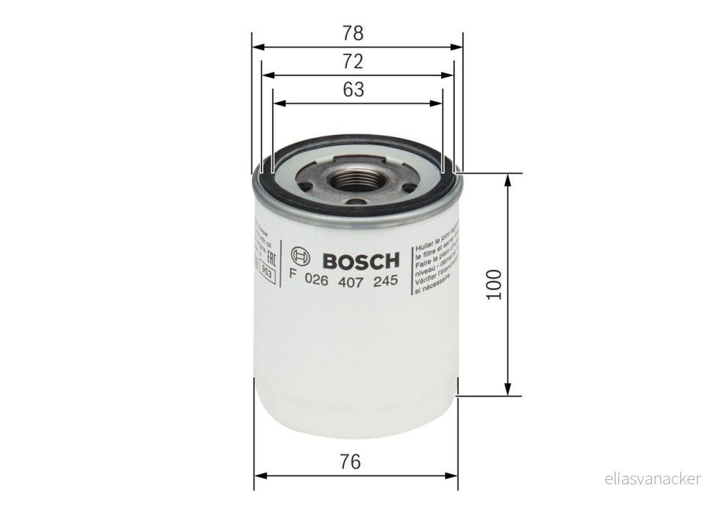 BO F026407245 Filtr olejový BOSCH
