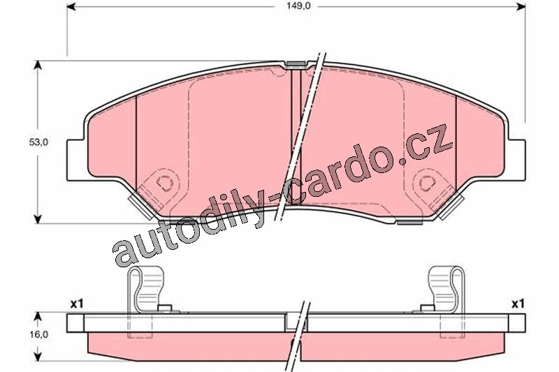 Sada brzdových destiček TRW GDB3241 - KIA SPORTAGE