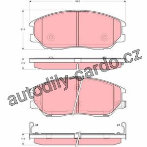 Sada brzdových destiček TRW GDB3360 – KIA OPIRUS