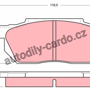 Sada brzdových destiček TRW GDB358 – HONDA CIVIC 87-91