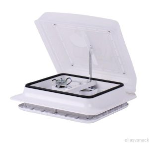 Odsavač střešní Carbest PowerVent 28 × 28 cm s 12V ventilátorem, bílý neprůhledný 304073 Odsavač střešní Carbest PowerVent 28 × 28 cm s 12V ventilátorem, bílý neprůhledný 304073