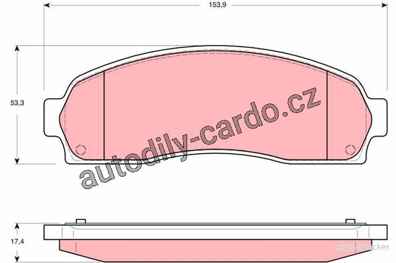 Sada brzdových destiček TRW GDB4131 - FORD EXPLORER 99- 4.0 V6