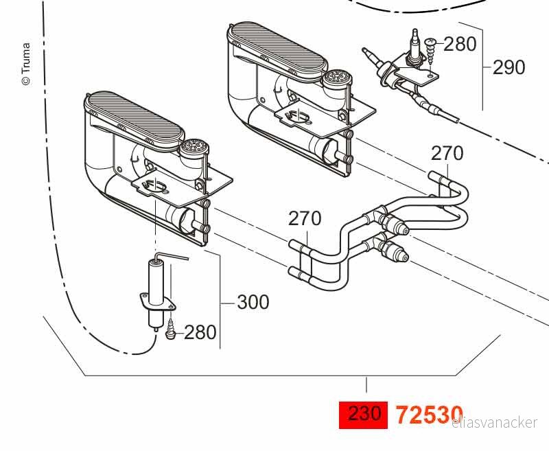 Sada hořáků Trumatic S 5002 30mbar/Truma S 5004 312945
