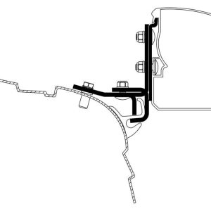 Adaptér markýzy Thule Omnistor 3200 pro VW T5 / T6 Multirail (UK verze / RHD, 2 ks) 312486