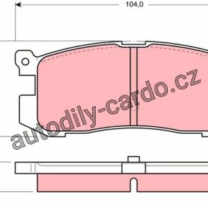 Sada brzdových destiček TRW GDB1025 – MAZDA 626 Sada brzdových destiček TRW GDB1025 – MAZDA 626