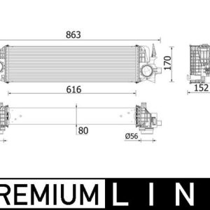 MH CI 554 000P intercooler MAHLE MH CI 554 000P intercooler MAHLE