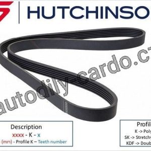 Drážkový řemen HUTCHINSON 1605 K 6 Drážkový řemen HUTCHINSON 1605 K 6