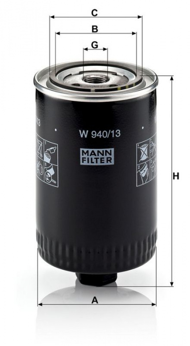Olejový filtr MANN W940/13 (MF W940/13)