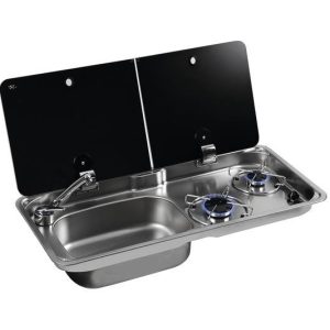 Kombinace dřezu a dvouvařiče CAN, 765 x 355 mm, dřez vlevo, 30 mbar 305067