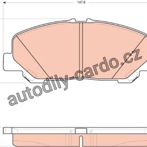 Sada brzdových destiček TRW GDB3455 – TOYOTA PREVIA 05-