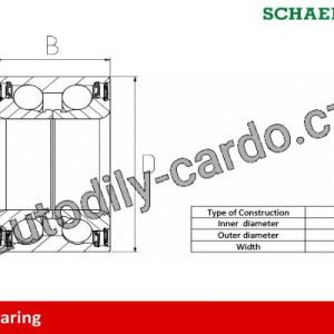 Sada ložisek kol FAG 713610020 – VW AUDI A3 8L1 1.9 TDI quattro / kW: 96/ 08.2000->