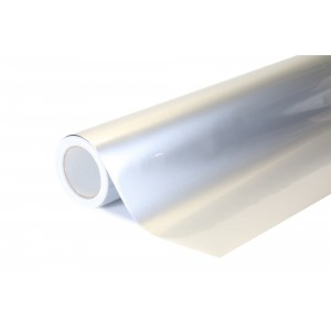 Lesklá kovová stříbrná polepová fólie 152x400cm - interiér/exteriér GMP02-040