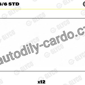 Ojniční ložisko GLYCO 71-3426/6 STD – sada