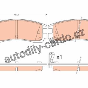 Sada brzdových destiček TRW GDB4098 – PONTIAC