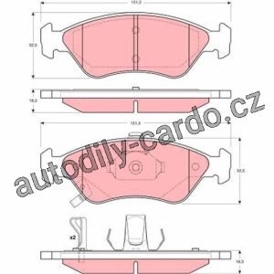 Sada brzdových destiček TRW GDB3173 – KIA CLARUS