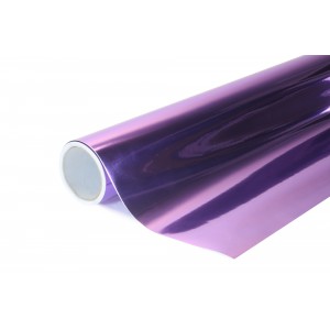 Chromovaná zrcadlová fialová polepová fólie 152x1500cm - interiér/exteriér GCH08-150