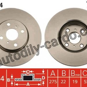 Brzdový kotouč TRW DF4804 – TOYOTA YARIS 06- Brzdový kotouč TRW DF4804 – TOYOTA YARIS 06-