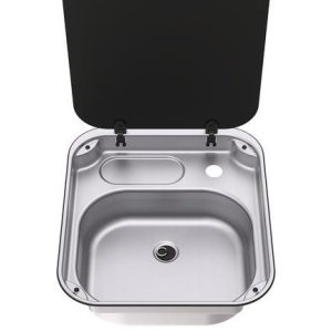 Nerezový dřez s krytem 400x445x140 305080 Nerezový dřez s krytem 400x445x140 305080