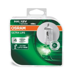 Autožárovky OSRAM Ultra Life H4 60/55W 12V P43t Duo (2ks)