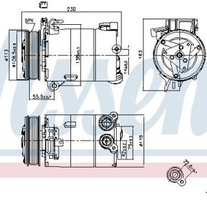 Kompresor klimatizace NISSENS 890213