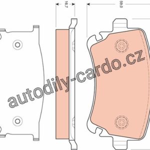 Sada brzdových destiček TRW GDB1661 – AUDI A8