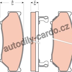 Sada brzdových destiček TRW GDB3436 – SUZUKI GRAND VITARA 05-