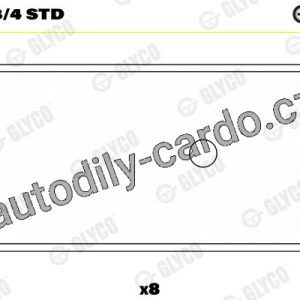 Ojniční ložisko GLYCO 01-4163/4 STD – sada