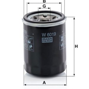 Olejový filtr MANN W6019 (MF W6019) Olejový filtr MANN W6019 (MF W6019)