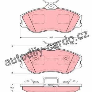 Sada brzdových destiček TRW GDB815 – AUDI 100, 200 Sada brzdových destiček TRW GDB815 – AUDI 100, 200